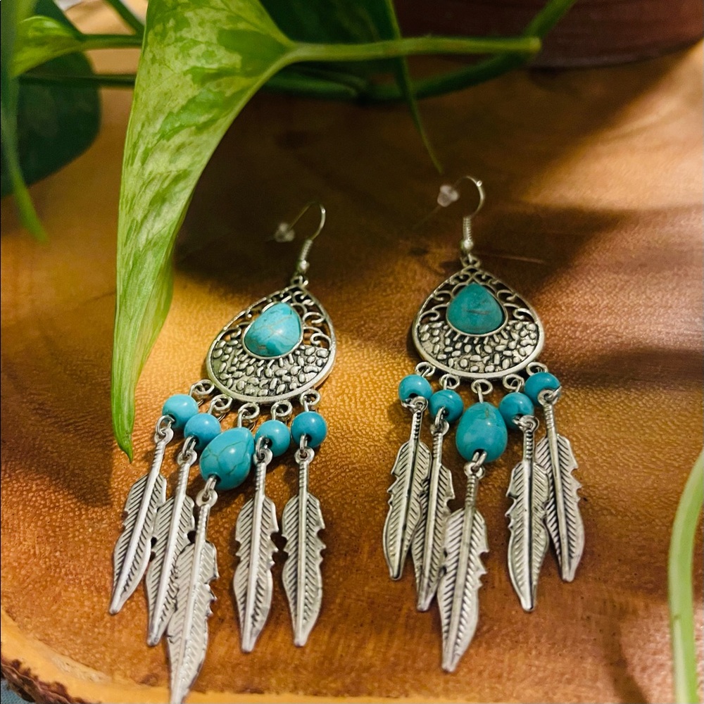 Boho Feather Earrings